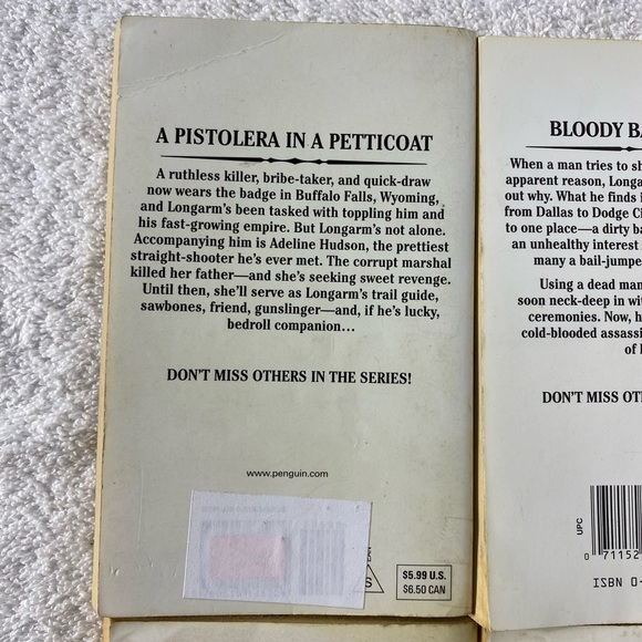 Vintage Longarm Action Western Romance Novel x4 - Picture 7 of 14